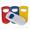 Plastic Bottle Openers with Soft PVC Cover, Available in PMS Colors